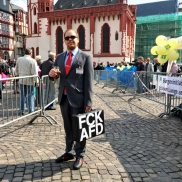 Bei Protest gegen Nazi-Aussteller auf Buchmesse