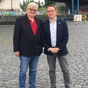 Joschka Fischer bei Familie Montez