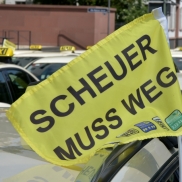 Demonstration der Taxifahrer