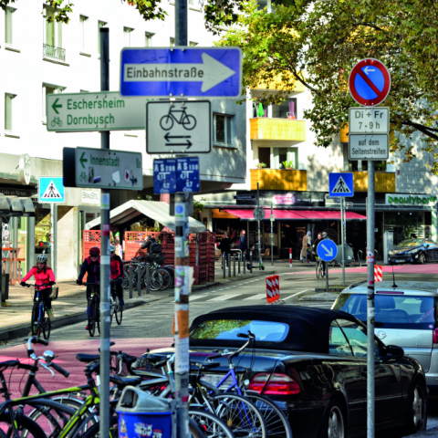 Fahrradfreundliche Nebenstraße